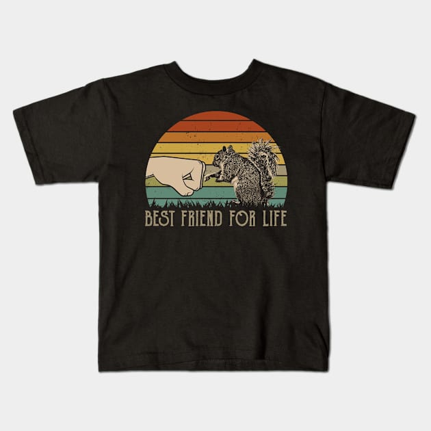 Best Friend For Life Squirrel Elegance, Tee Talk for Wildlife Fans Kids T-Shirt by Merle Huisman